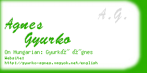 agnes gyurko business card